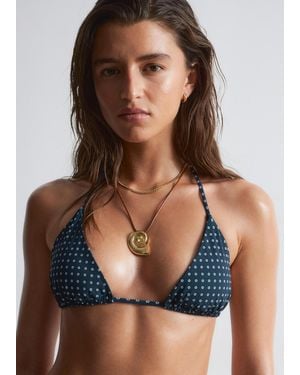 & Other Stories Triangle Bikini Top - Black