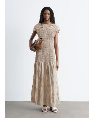 & Other Stories Smocked Maxi Dress - Natural
