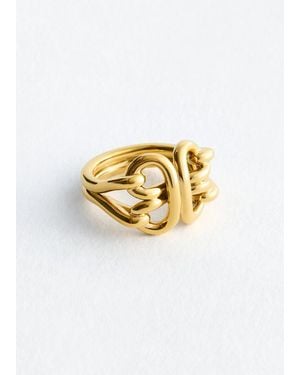& Other Stories Interlocking Loop Ring - White