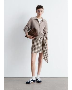 & Other Stories Knitted Collar Cardigan - Natural