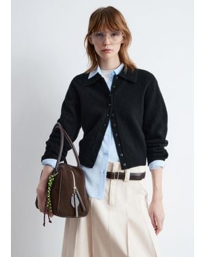 & Other Stories Knitted Collar Cardigan - Blue