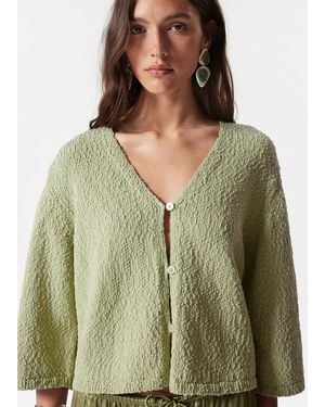 & Other Stories Cardigan En Maille À Manches Courtes - Vert