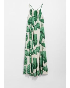 & Other Stories Pleated Halterneck Maxi Dress - Green