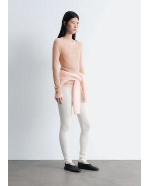 & Other Stories Boat-Neck Rib-Knit Top - White