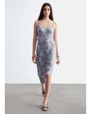 & Other Stories Floral Strap Midi Dress - White