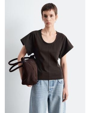 & Other Stories Scoop-Neck T-Shirt - Black