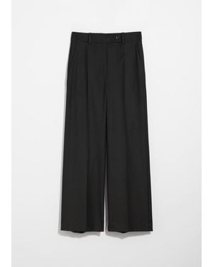 & Other Stories Cropped Tailored Pants - Black