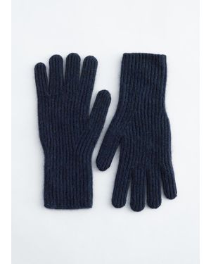 & Other Stories Ribbed Cashmere Gloves - Blue