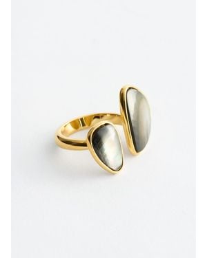 & Other Stories Seashell Cocktail Ring - White