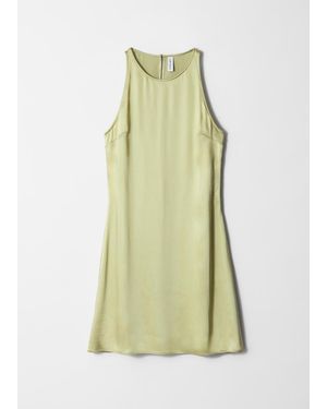 & Other Stories Satin Mini Dress - Green