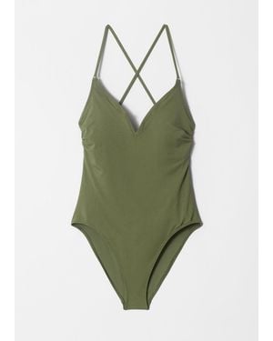 & Other Stories V-Cut Swimsuit - Green