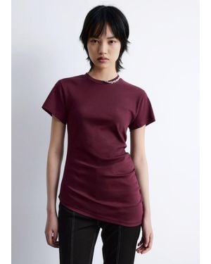& Other Stories Asymmetric T-Shirt - Purple