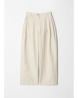 & Other Stories Wide-Leg Pants - White