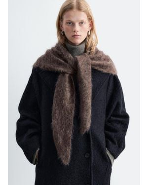 & Other Stories Brushed Cashmere Triangle Scarf - Black