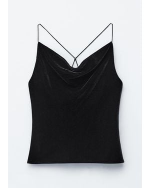 & Other Stories Strappy Velvet Top - Blue