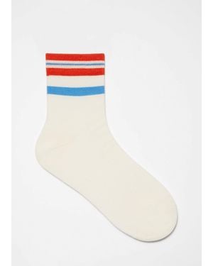 & Other Stories Striped Ankle Socks - White