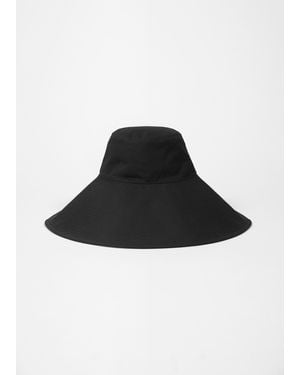 & Other Stories Wide-Brim Cotton Sun Hat - Black