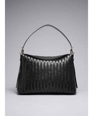 & Other Stories Large Braided Shoulder Bag - Grey