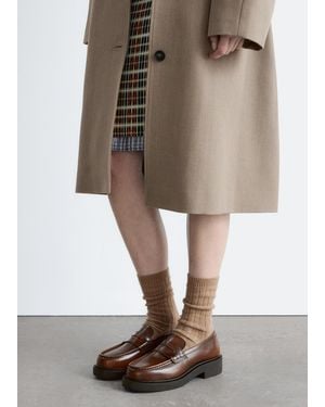 & Other Stories Chunky Leather Loafers - Natural