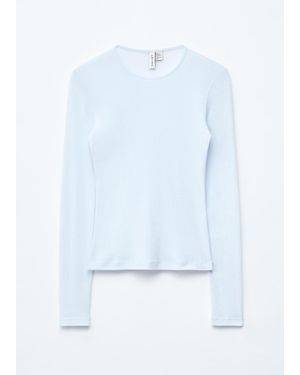 & Other Stories Sheer Long-Sleeve Top - Blue