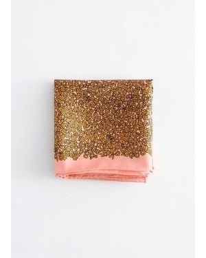 & Other Stories Printed Silk Scarf - Pink