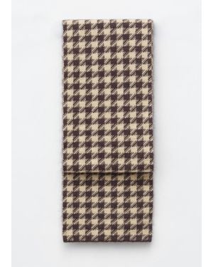 & Other Stories Mohair-Blend Houndstooth Scarf - White