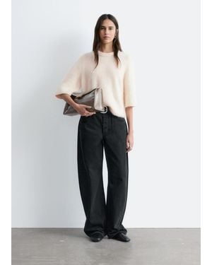 & Other Stories Mohair-Blend Knitted T-Shirt - White