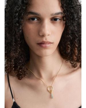 & Other Stories Labradorite Pendant Necklace - White