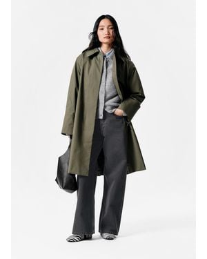 & Other Stories Collared Car Coat - Green