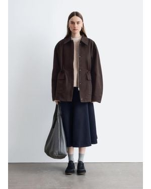 & Other Stories Oversized Drawstring Utility Jacket - White