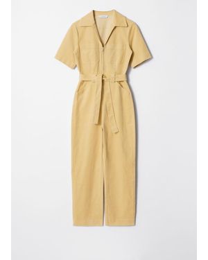 & Other Stories Cord-Jumpsuit Mit Gürtel - Mettallic