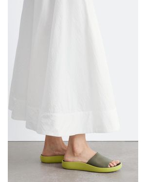 & Other Stories Slip-On Leather Sandals - White