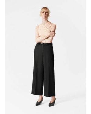 & Other Stories Cropped Tailored Pants - Black