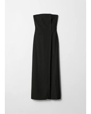 & Other Stories Double-Breasted Bustier Jumpsuit - Black
