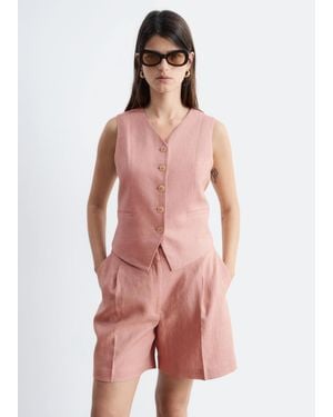 & Other Stories Linen Waistcoat - Pink