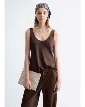 & Other Stories Scoop Neck Tank Top - Brown