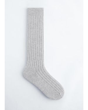 & Other Stories Wool-Blend Knee-High Socks - White