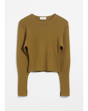 & Other Stories Rib-Knit Top - Green