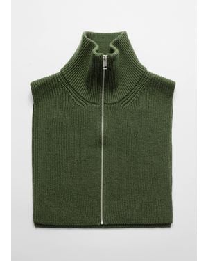 & Other Stories Wool-Blend Collar - Green