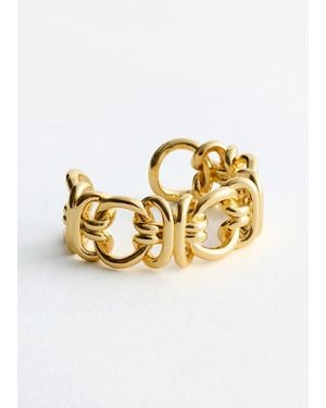 & Other Stories Interlocking Link Cuff - Metallic