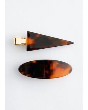 & Other Stories Mini Tortoiseshell Hair Clip - Brown