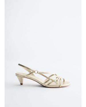 & Other Stories Strappy Leather Sandals - White