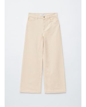& Other Stories Wide-Leg Corduroy Trousers - Natural