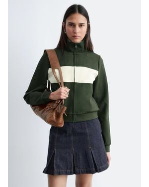 & Other Stories Scuba Zip-Up Jacket - Green