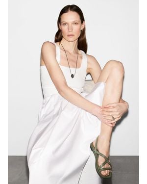 & Other Stories Strappy Leather Sandals - White