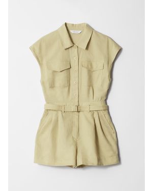 & Other Stories Utility Playsuit - Metallic