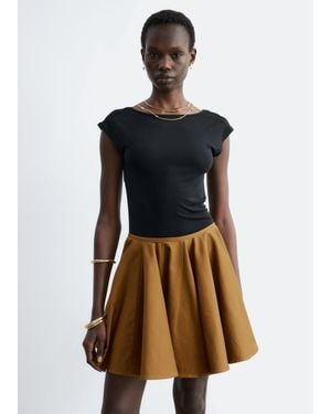 & Other Stories Fitted Open-Back T-Shirt - Black