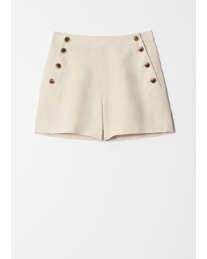 & Other Stories Buttoned Sailor Shorts - Natural