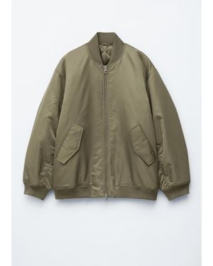 & Other Stories Long Bomber Jacket - Blue