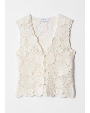 & Other Stories Crochet Vest Top - Natural